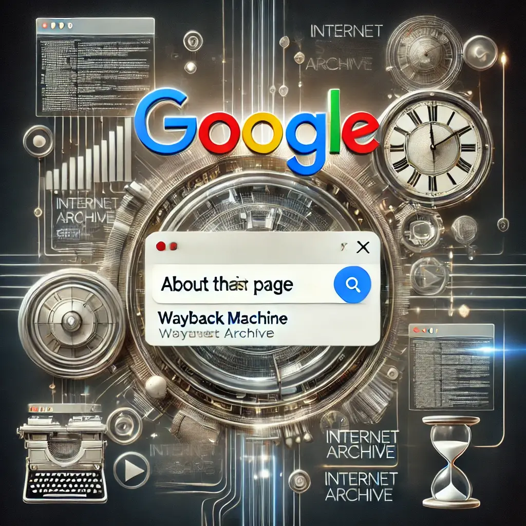 machine a remonter le temps avec logo google au centre